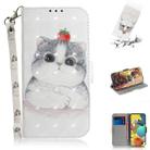 For Samsung Galaxy A51 5G 3D Painted Pattern Magnetic Attraction Horizontal Flip Leather Case with Holder & Card Slot & Wallet & Lanyard(Cute Cat) - 1