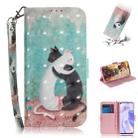 For Huawei P40 lite 5G 3D Painted Pattern Magnetic Attraction Horizontal Flip Leather Case with Holder & Card Slot & Wallet & Lanyard(Black White Cat) - 1