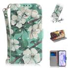 For Huawei P40 lite 5G 3D Painted Pattern Magnetic Attraction Horizontal Flip Leather Case with Holder & Card Slot & Wallet & Lanyard(Watercolor Flowers) - 1