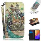 For Huawei Y5p 3D Painted Pattern Magnetic Attraction Horizontal Flip Leather Case with Holder & Card Slot & Wallet & Lanyard(Zoo) - 1