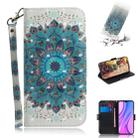 For Xiaomi Redmi 9 3D Painted Pattern Magnetic Attraction Horizontal Flip Leather Case with Holder & Card Slot & Wallet & Lanyard(Peacock Wreath) - 1