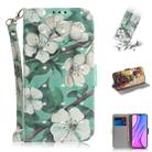 For Xiaomi Redmi 9 3D Painted Pattern Magnetic Attraction Horizontal Flip Leather Case with Holder & Card Slot & Wallet & Lanyard(Watercolor Flowers) - 1
