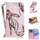 For Xiaomi Redmi 10X 5G 3D Painted Pattern Magnetic Attraction Horizontal Flip Leather Case with Holder & Card Slot & Wallet & Lanyard(Butterfly High Heels) - 1