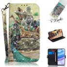 For Xiaomi Redmi 10X Pro 5G 3D Painted Pattern Magnetic Attraction Horizontal Flip Leather Case with Holder & Card Slot & Wallet & Lanyard(Zoo) - 1