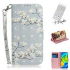 For Xiaomi Redmi Note 9 / Redmi 10X 4G 3D Painted Pattern Magnetic Attraction Horizontal Flip Leather Case with Holder & Card Slot & Wallet & Lanyard(Magnolia) - 1