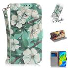 For Xiaomi Redmi Note 9 / Redmi 10X 4G 3D Painted Pattern Magnetic Attraction Horizontal Flip Leather Case with Holder & Card Slot & Wallet & Lanyard(Watercolor Flowers) - 1