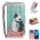 For Motorola Moto G8 Power Lite 3D Painted Pattern Magnetic Attraction Horizontal Flip Leather Case with Holder & Card Slot & Wallet & Lanyard(Black White Cat) - 1