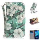 For Motorola Moto G8 Power Lite 3D Painted Pattern Magnetic Attraction Horizontal Flip Leather Case with Holder & Card Slot & Wallet & Lanyard(Watercolor Flowers) - 1