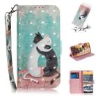 For Nokia 5.3 3D Painted Pattern Magnetic Attraction Horizontal Flip Leather Case with Holder & Card Slot & Wallet & Lanyard(Black White Cat) - 1