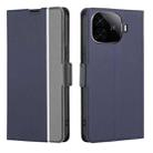 For vivo iQOO Z9 Turbo Twill Texture Side Button Leather Phone Case(Blue) - 1