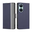 For Huawei Enjoy 60 Pro / nova 11i Twill Texture Side Button Leather Phone Case(Blue) - 1