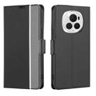 For Honor Magic6 Pro Twill Texture Side Button Leather Phone Case(Black) - 1