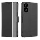 For Honor 200 Pro 5G Twill Texture Side Button Leather Phone Case(Black) - 1