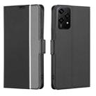 For Honor 200 Lite 5G Global Twill Texture Side Button Leather Phone Case(Black) - 1