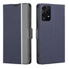 For Honor 200 Lite 5G Global Twill Texture Side Button Leather Phone Case(Blue) - 1