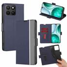 For Honor X8c 4G Twill Texture Side Button Leather Phone Case(Blue) - 1