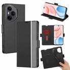 For Honor 400 Pro Global 160.8mm Twill Texture Side Button Leather Phone Case(Black) - 1