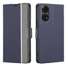 For ZTE Anshin Family Twill Texture Side Button Leather Phone Case(Blue) - 1