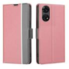 For ZTE Anshin Family Twill Texture Side Button Leather Phone Case(Pink) - 1