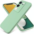 For vivo V29 / S17 Pro Pure Color Liquid Silicone Shockproof Phone Case(Green) - 1