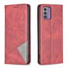 For Nokia G42 Rhombus Texture Magnetic Leather Phone Case(Red) - 1