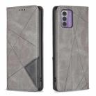 For Nokia G42 Rhombus Texture Magnetic Leather Phone Case(Grey) - 1