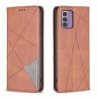For Nokia G42 Rhombus Texture Magnetic Leather Phone Case(Brown) - 1