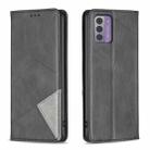 For Nokia G42 Rhombus Texture Magnetic Leather Phone Case(Black) - 1