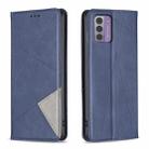 For Nokia G42 Rhombus Texture Magnetic Leather Phone Case(Blue) - 1