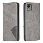 For Nokia C110 Rhombus Texture Magnetic Leather Phone Case(Grey) - 1