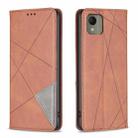 For Nokia C110 Rhombus Texture Magnetic Leather Phone Case(Brown) - 1