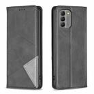 For Nokia G310 Rhombus Texture Magnetic Leather Phone Case(Black) - 1