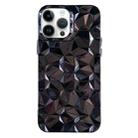 For iPhone 14 Pro Max Electroplating Honeycomb Edged TPU Phone Case(Black) - 1