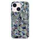 For iPhone 13 Electroplating Honeycomb Edged TPU Phone Case(Silver) - 1