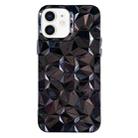 For iPhone 12 Electroplating Honeycomb Edged TPU Phone Case(Black) - 1