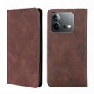 For vivo iQOO Neo 8 5G / 8 Pro 5G Skin Feel Magnetic Leather Phone Case(Dark Brown) - 1