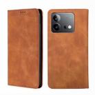 For vivo iQOO Neo 8 5G / 8 Pro 5G Skin Feel Magnetic Leather Phone Case(Light Brown) - 1