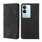 For vivo S17 5G / S17 Pro 5G Skin Feel Magnetic Leather Phone Case(Black) - 1