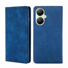 For vivo Y35+ 5G Skin Feel Magnetic Leather Phone Case(Blue) - 1