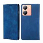 For vivo Y78 5G Skin Feel Magnetic Leather Phone Case(Blue) - 1