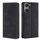 For vivo Y03 4G Skin Feel Magnetic Leather Phone Case(Black) - 1