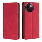 For vivo V30e 5G Global Skin Feel Magnetic Leather Phone Case(Red) - 1