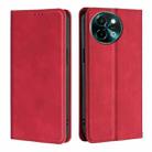 For vivo Y38 5G / T3x Global Skin Feel Magnetic Leather Phone Case(Red) - 1