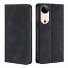 For vivo S19 Skin Feel Magnetic Leather Phone Case(Black) - 1