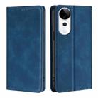 For vivo S19 Pro Skin Feel Magnetic Leather Phone Case(Blue) - 1