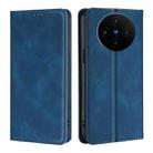 For vivo X100s Skin Feel Magnetic Leather Phone Case(Blue) - 1