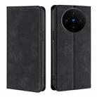 For vivo X100s Skin Feel Magnetic Leather Phone Case(Black) - 1