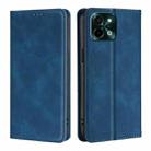 For vivo Y28 4G Skin Feel Magnetic Leather Phone Case(Blue) - 1