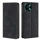 For vivo Y28 4G Skin Feel Magnetic Leather Phone Case(Black) - 1