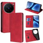 For vivo X200 Pro 5G Skin Feel Magnetic Leather Phone Case(Red) - 1